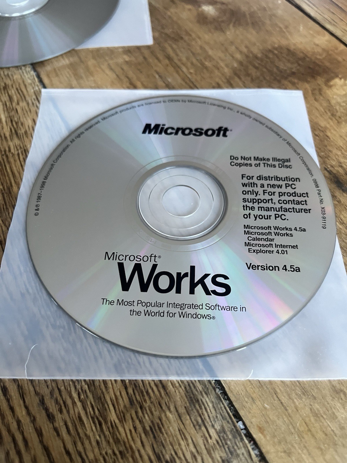 Vintage Microsoft Money 99 Basic & Microsoft Works 4.5a | CDs Included w/ New PC