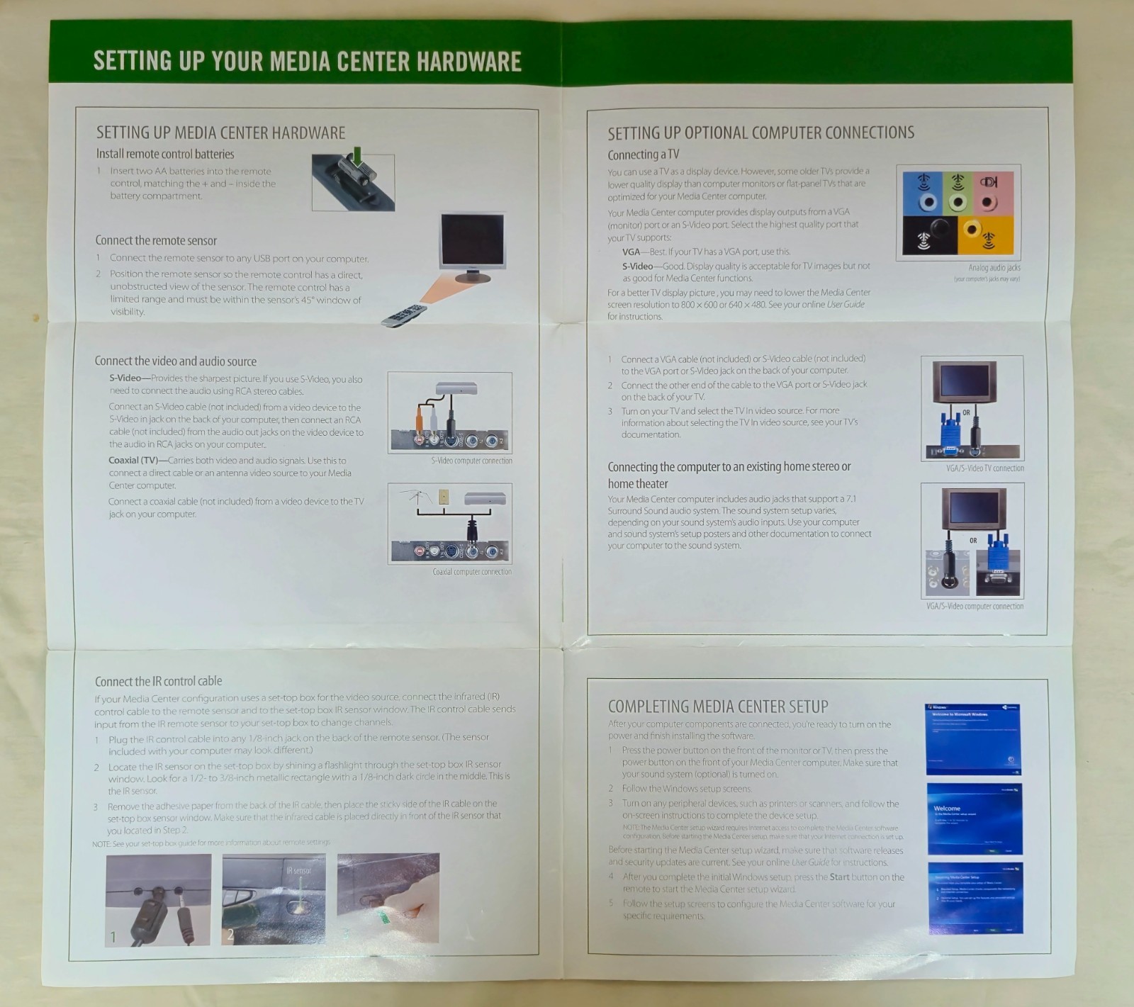 Gateway Windows XP Media Center 2005 OS DVD Disc Setup Poster OEM Guide CD Key