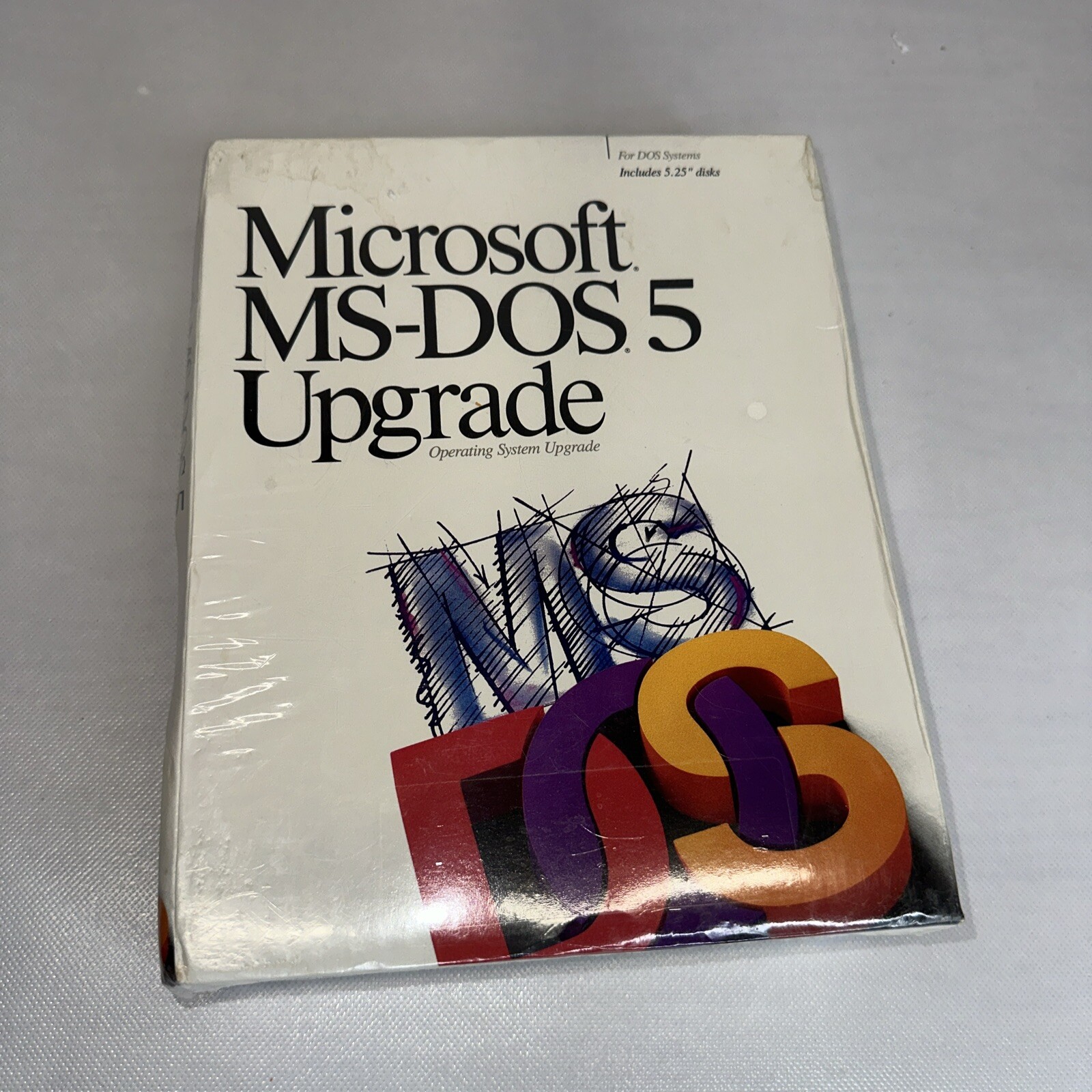 NOS Microsoft MS Dos 5 Upgrade PC Software Factory Sealed Includes 5.25 Disks