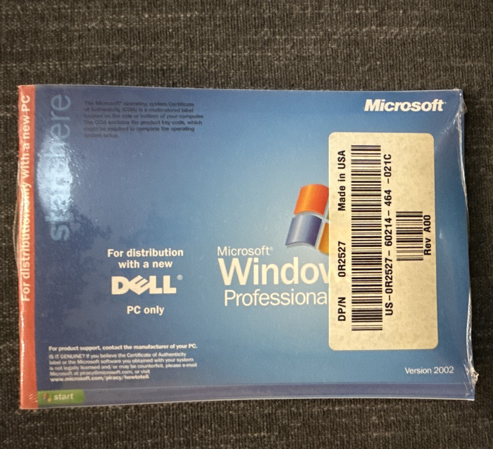Microsoft Windows XP Professional OEM CD English 1 Device MPN 0R2527