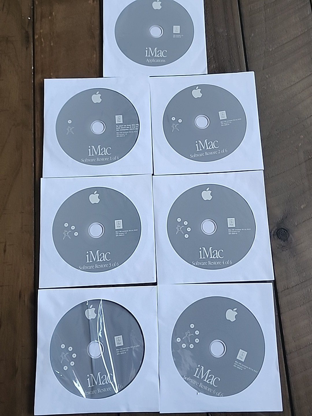 Apple iMac Software Restore CDs 1-6 10.1.4/9.2.2 + Applications – MINT