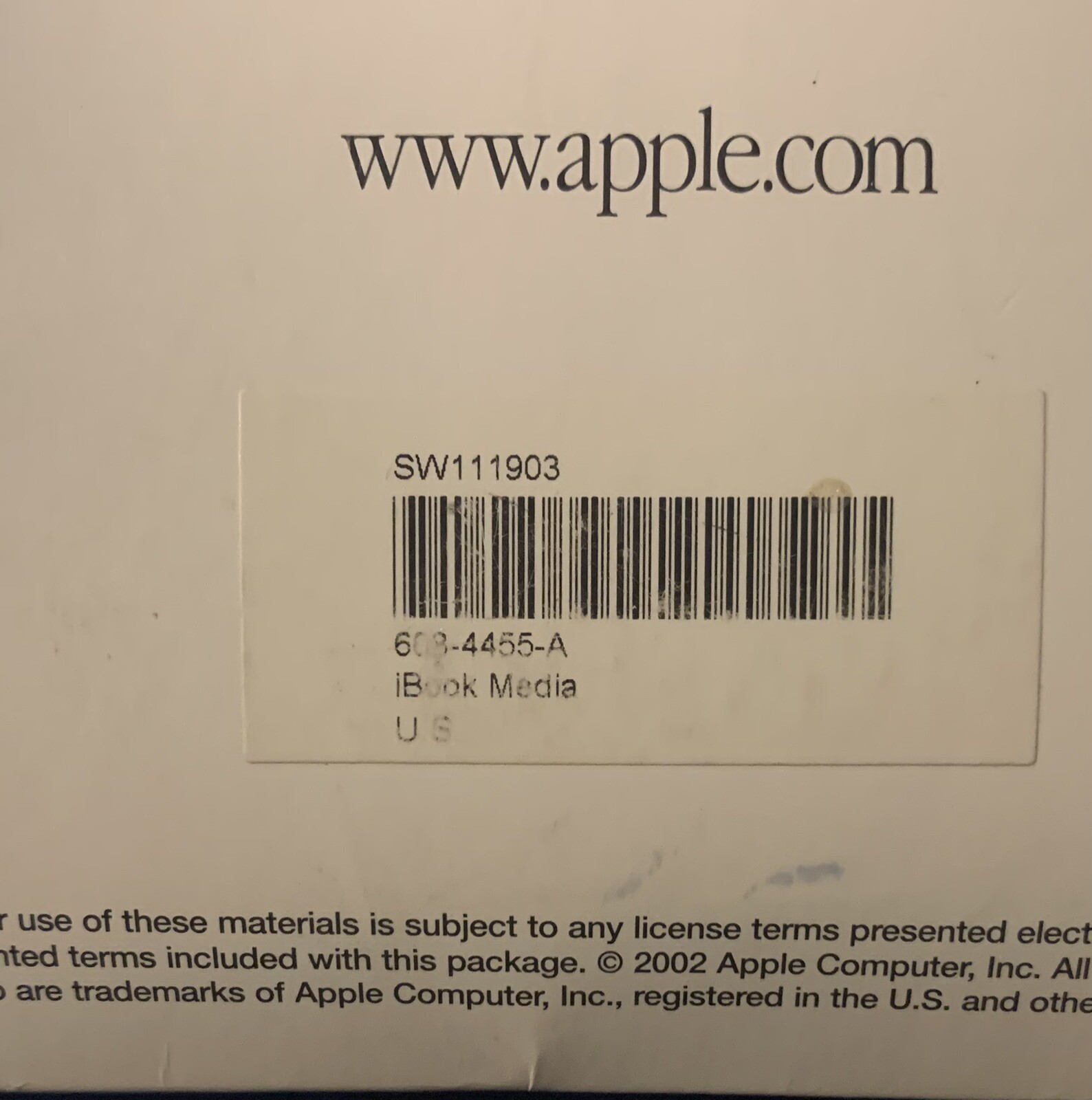 Rare Vintage Apple iBook G4 Install Media P/N: 603-4455-A