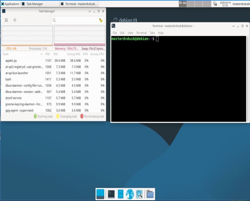 Debian 13 Bootable Live USB Installer UEFI/Legacy PC – SERVER – INTEL MAC