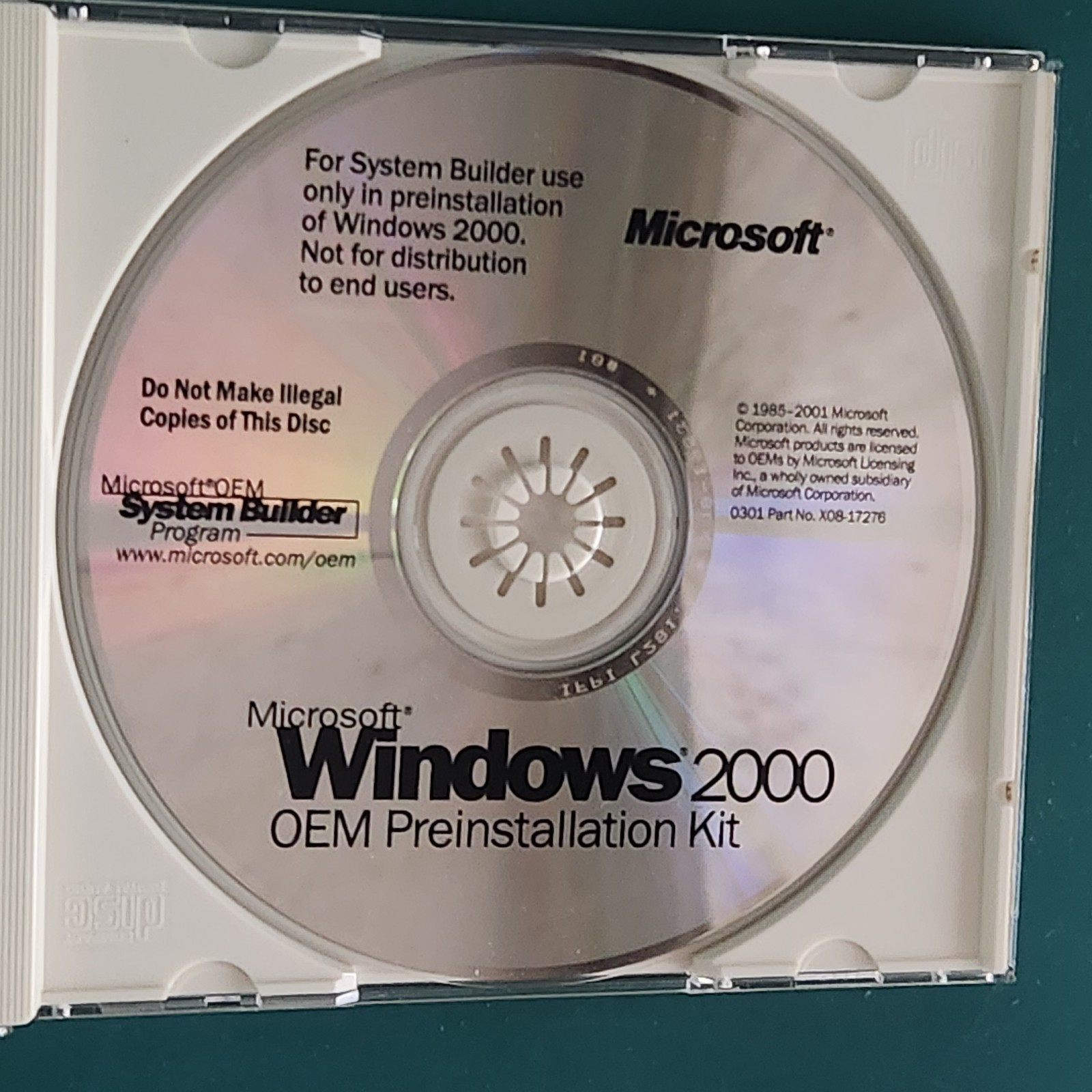 Vintage Rare Microsoft Windows 2000 OPK (OEM Preinstallation Kit) Not Beta VGC