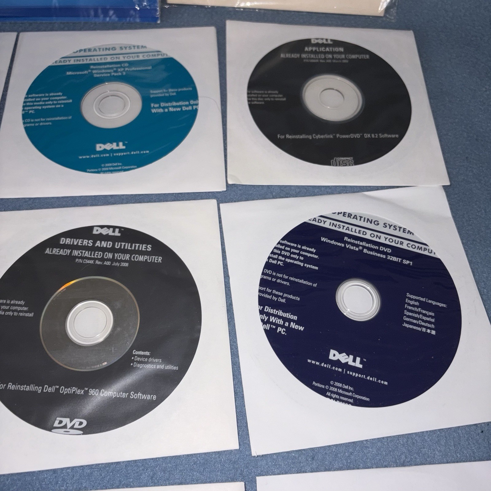 NEW 2002 Dell Reinstallation CD Windows XP Professional Installation Discs Lot