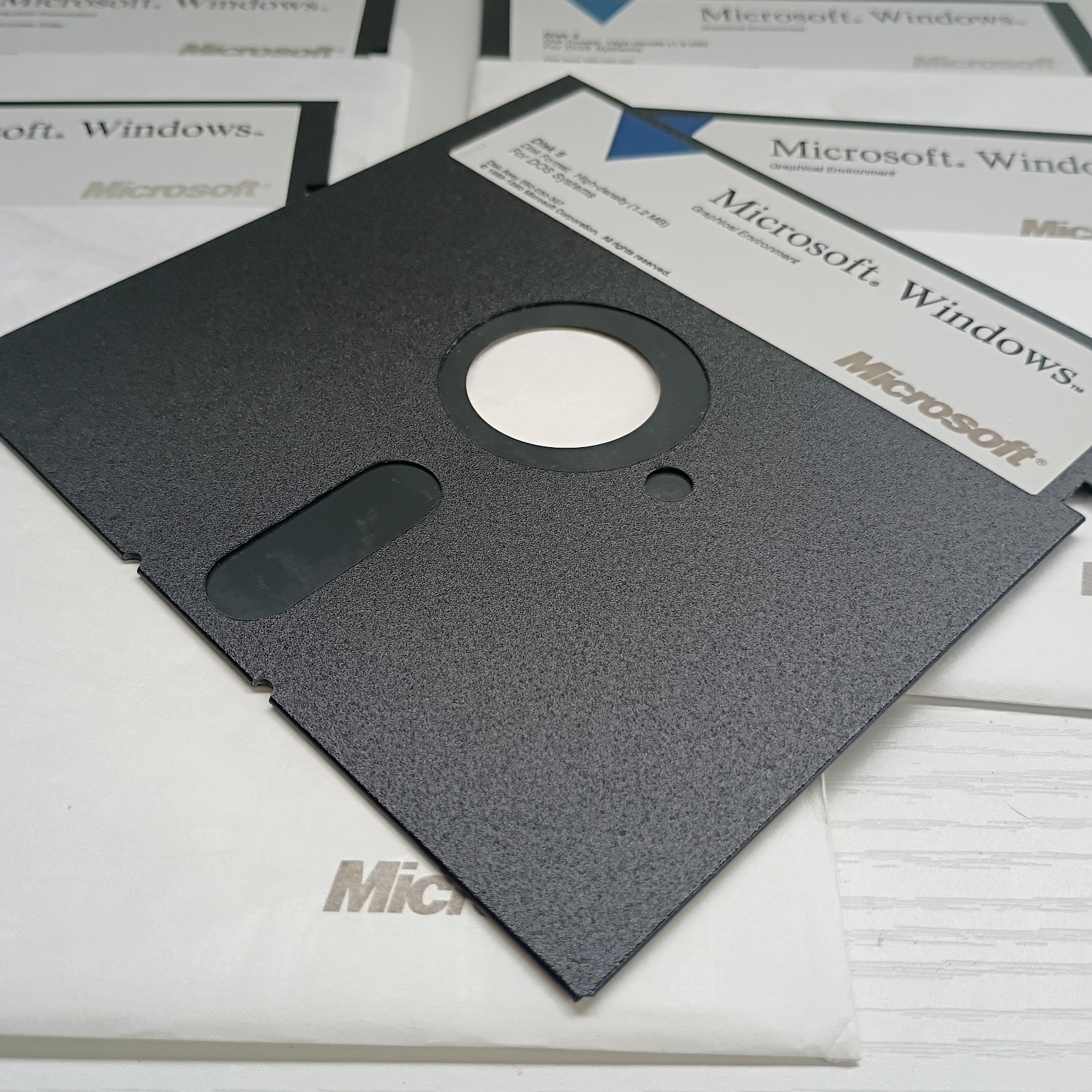 Microsoft Windows Graphical Environment Software DOS 5.25 Floppy Disks Vintage