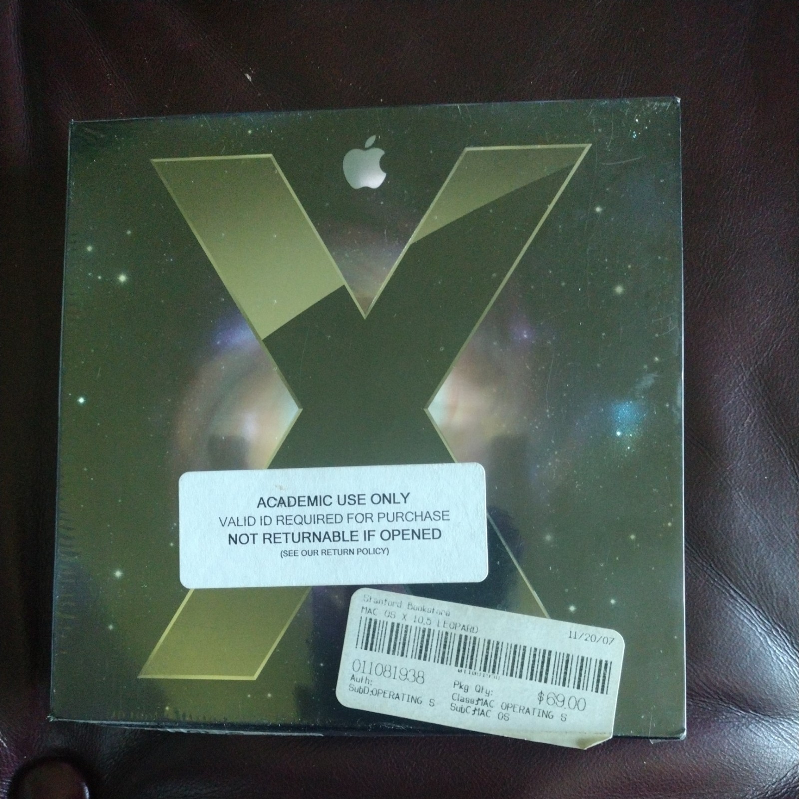 Apple Mac OSX 10.5 Leopard MB021Z/A Full Retail Version English DVD 2007 SEALED