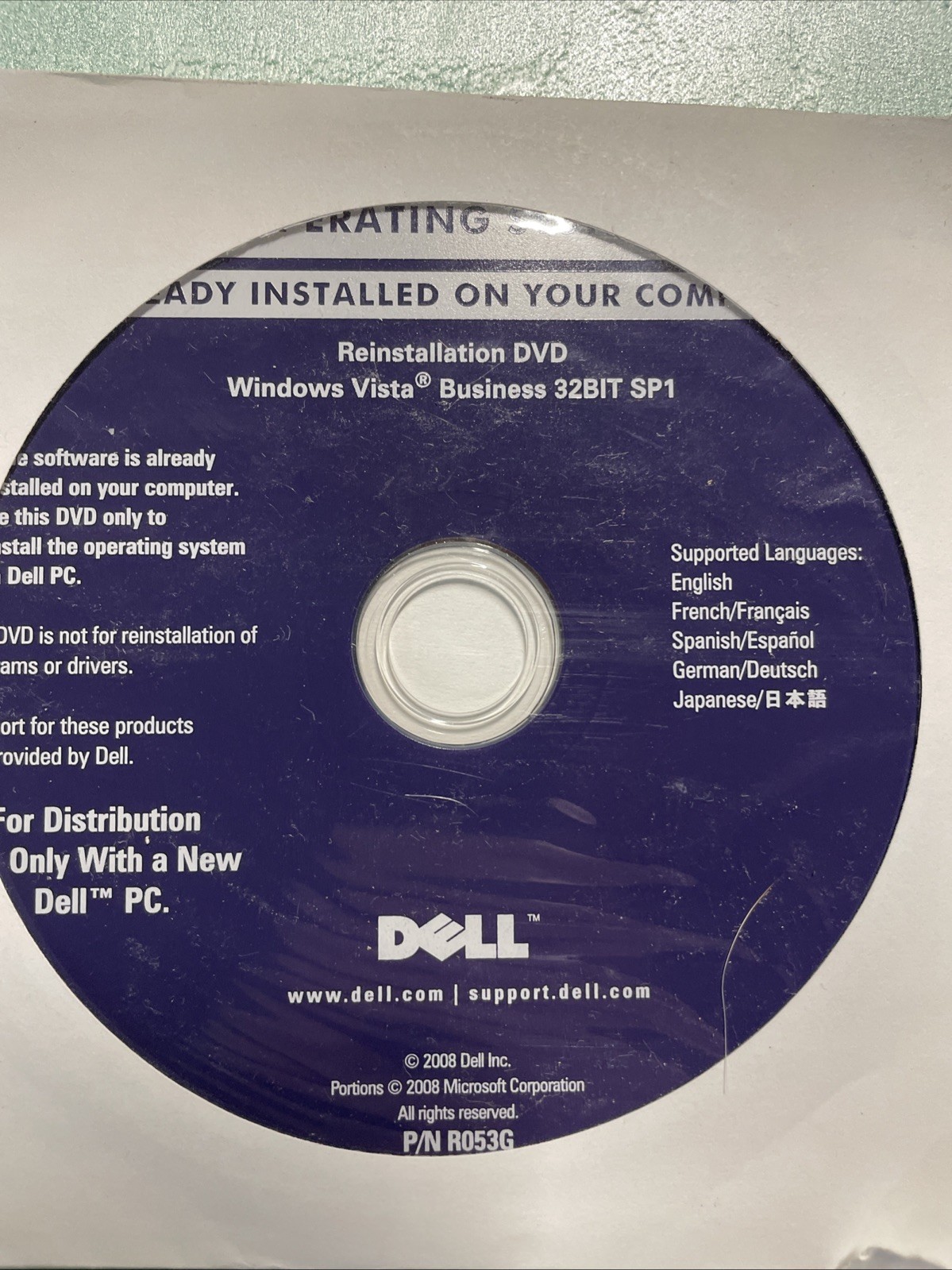Dell Windows XP Home Edition Lot With SP2 Service Pack 2 Reinstallation