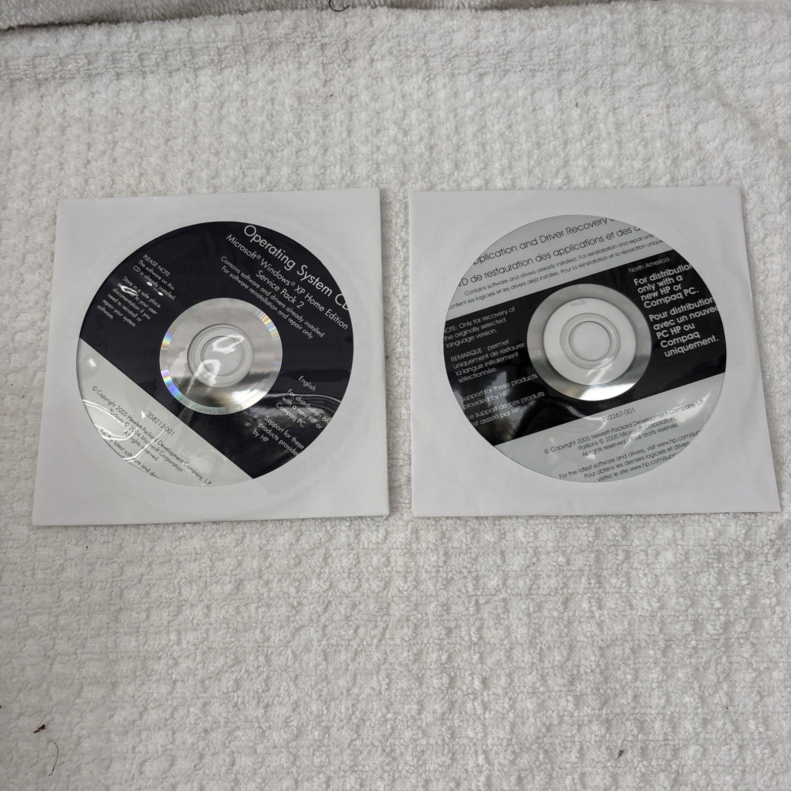 Operating System / Application & Recovery CD Windows XP Home SP2 For Hp Compaq