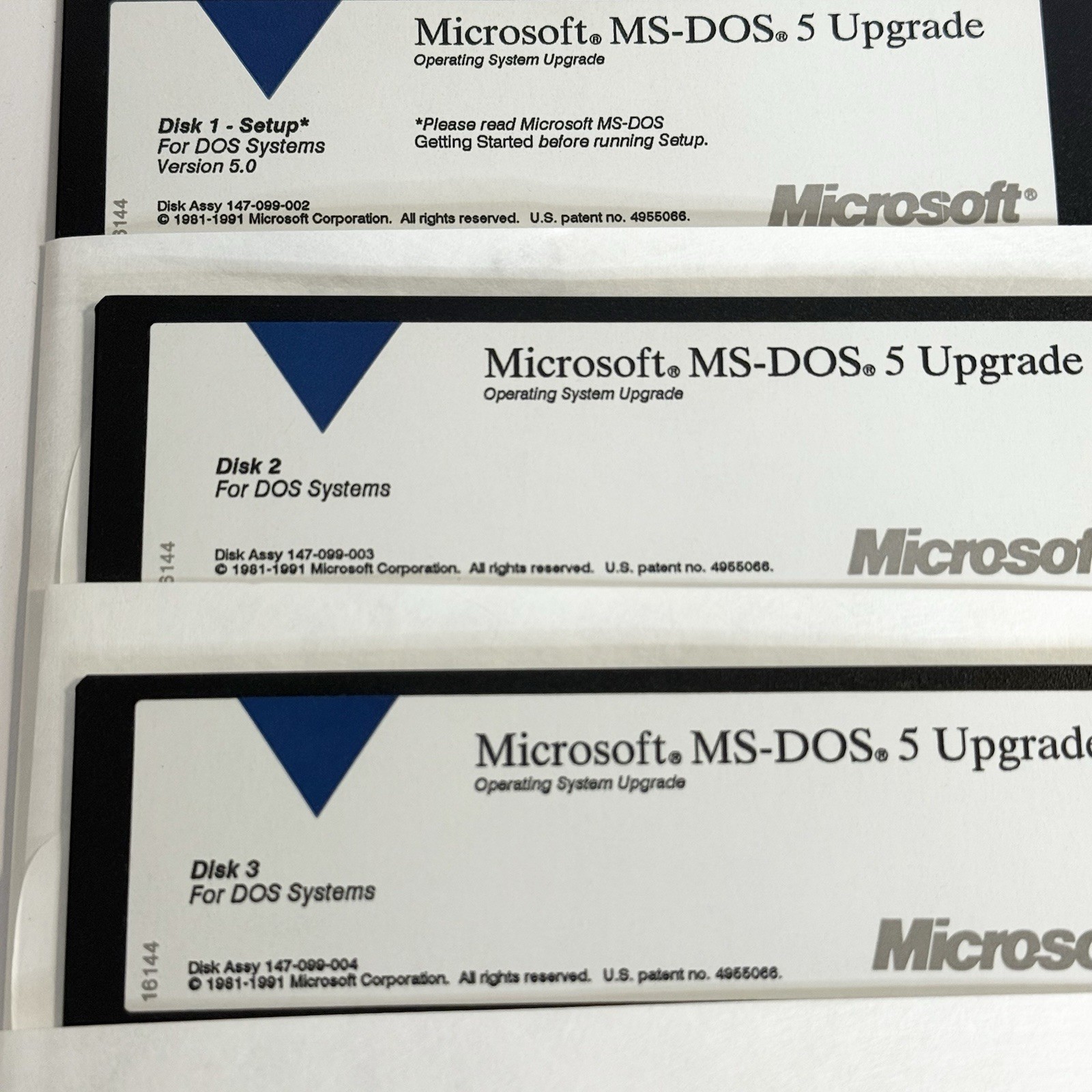 Microsoft MS-DOS 5 Operating System Upgrade 5.25″ Disks & Manuals Vintage 1991