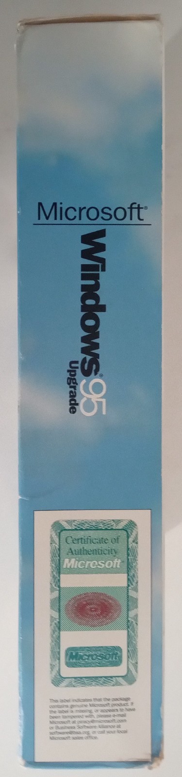 Microsoft Windows 95 Upgrade Software with CD-ROM, Product Key & Manual.