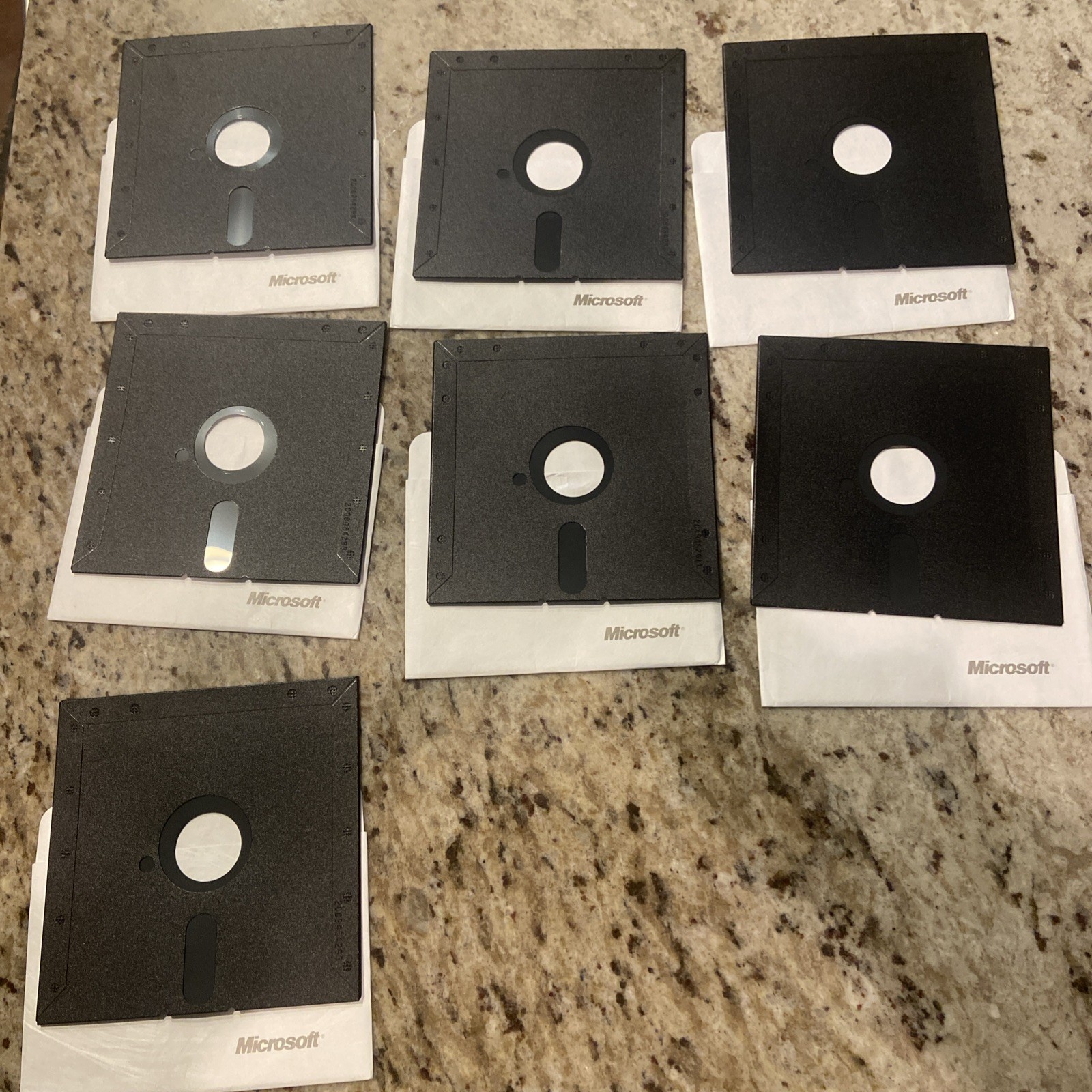Microsoft Windows Operating System Vintage V 3.1 Floppy Disc Set (1-7) 5.25 Inch