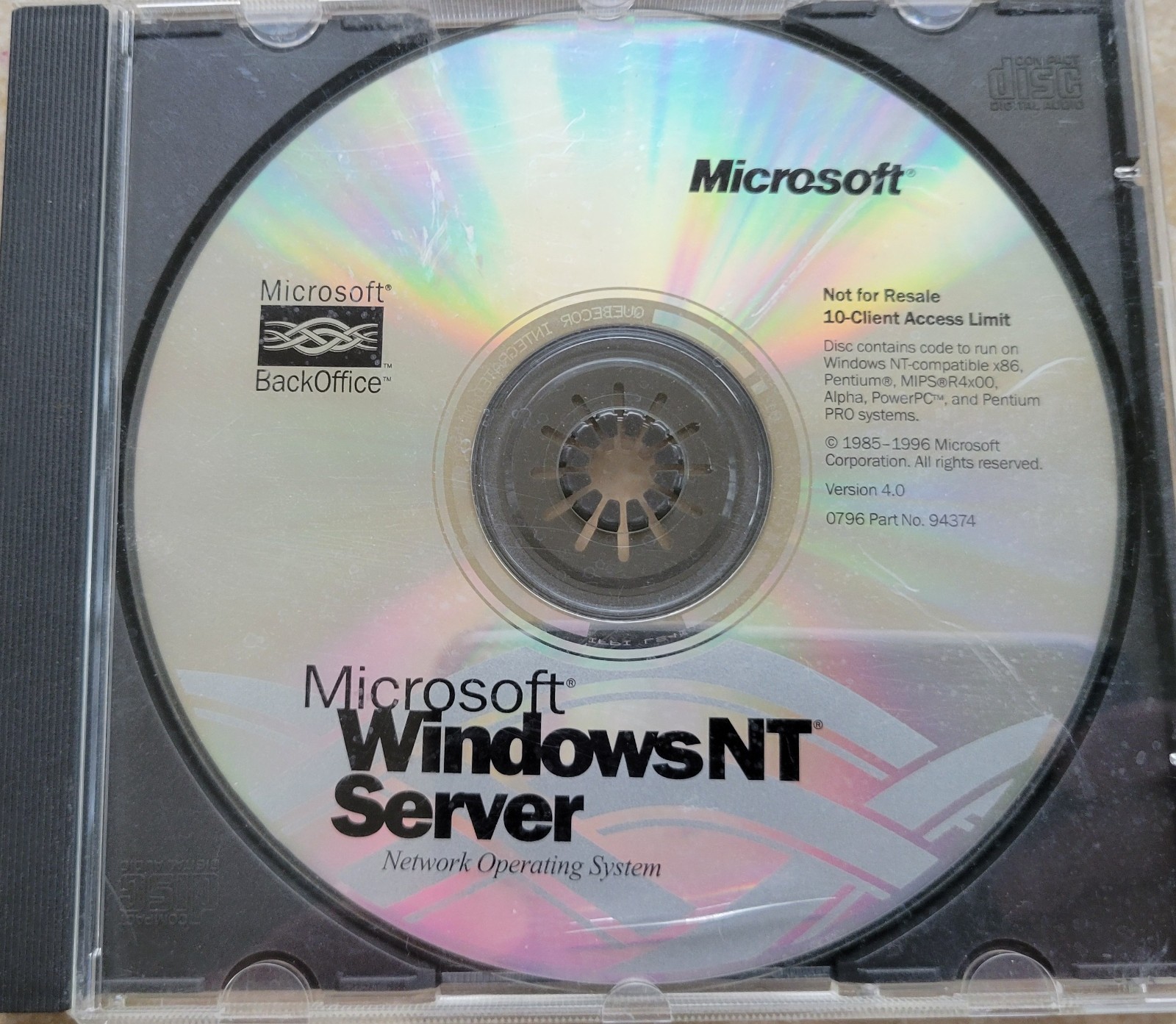 Vintage – Microsoft Windows NT Server Version 4.0