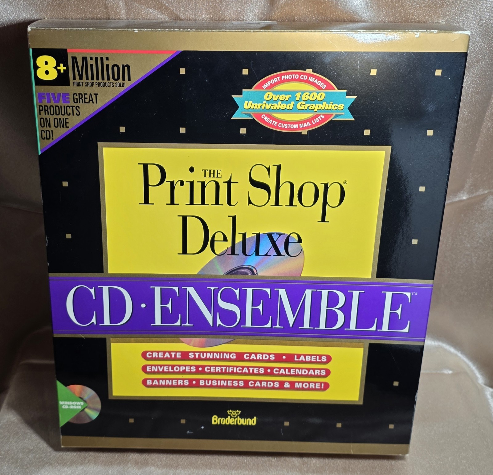 Vintage 1994 Print Shop Deluxe CD Ensemble Software for Mac OS CD Rom Disc