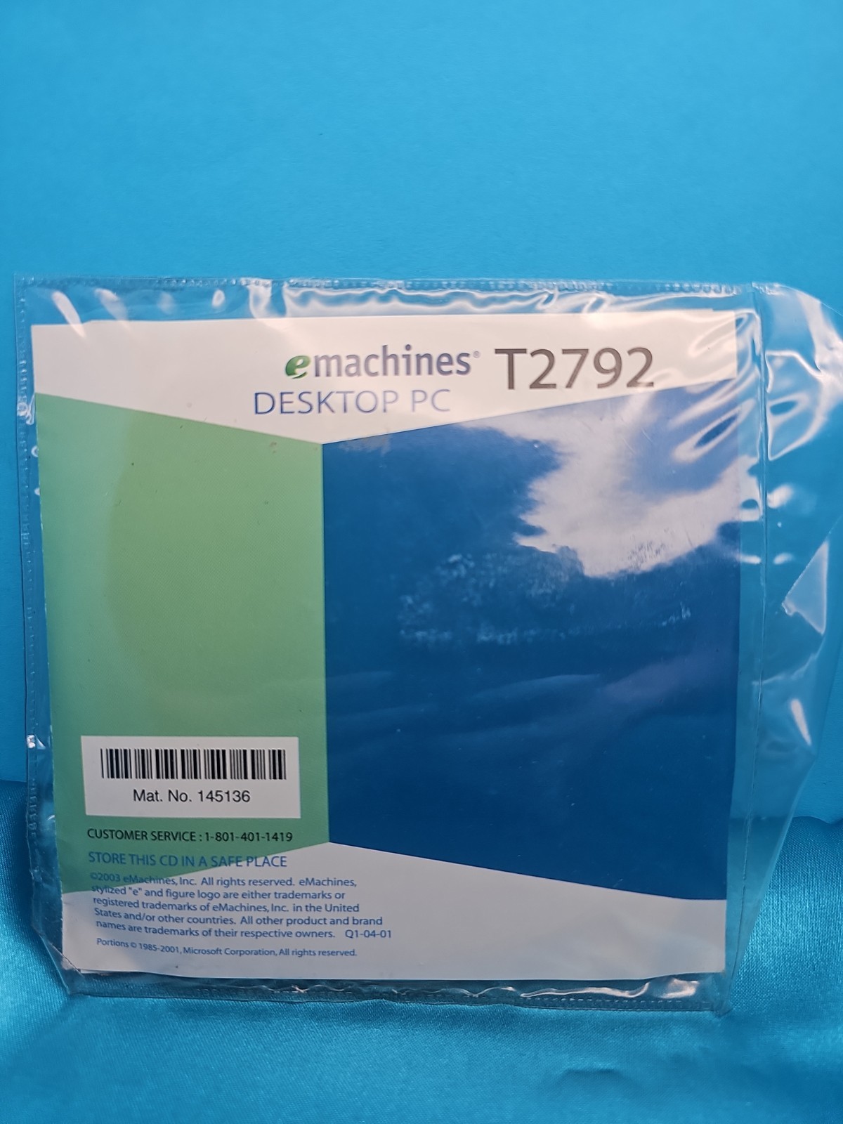 eMachines Restore CD Version 1.1 Model T2792 – 3 Disc Set for Desktop PC