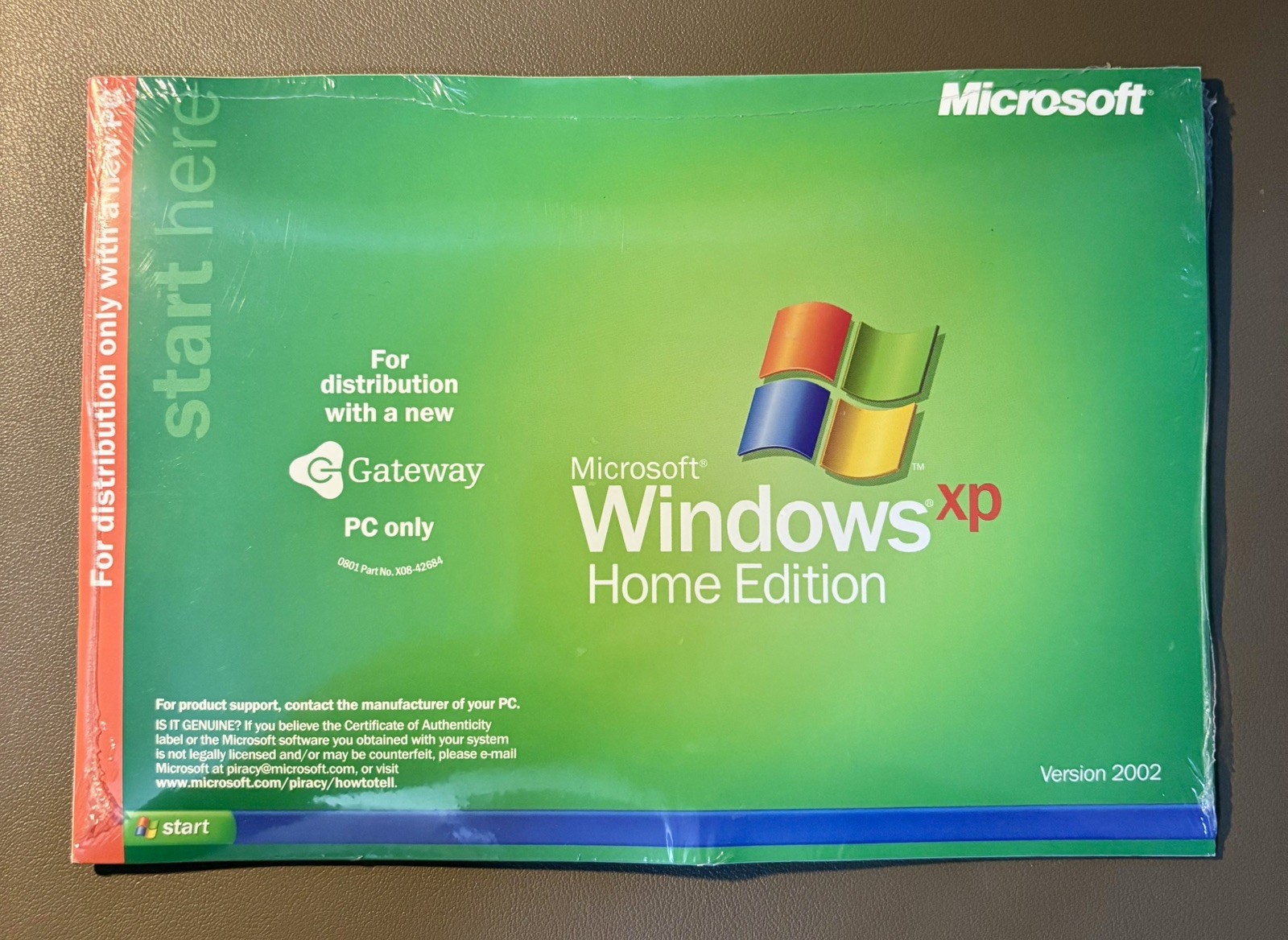 Microsoft Windows XP Home Edition Version 2002 Gateway PC Only Disc