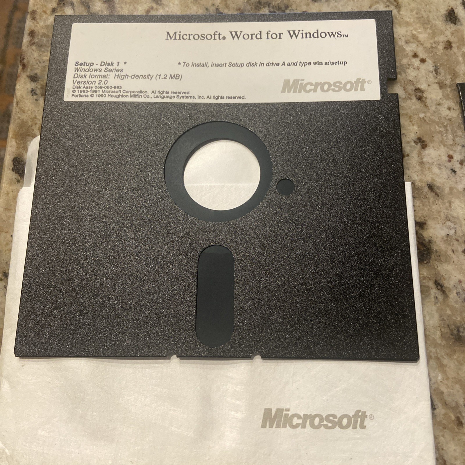 Microsoft Word For Windows 2.0 Floppy Disk Set (1-7) 5.25” 1991 with userguide
