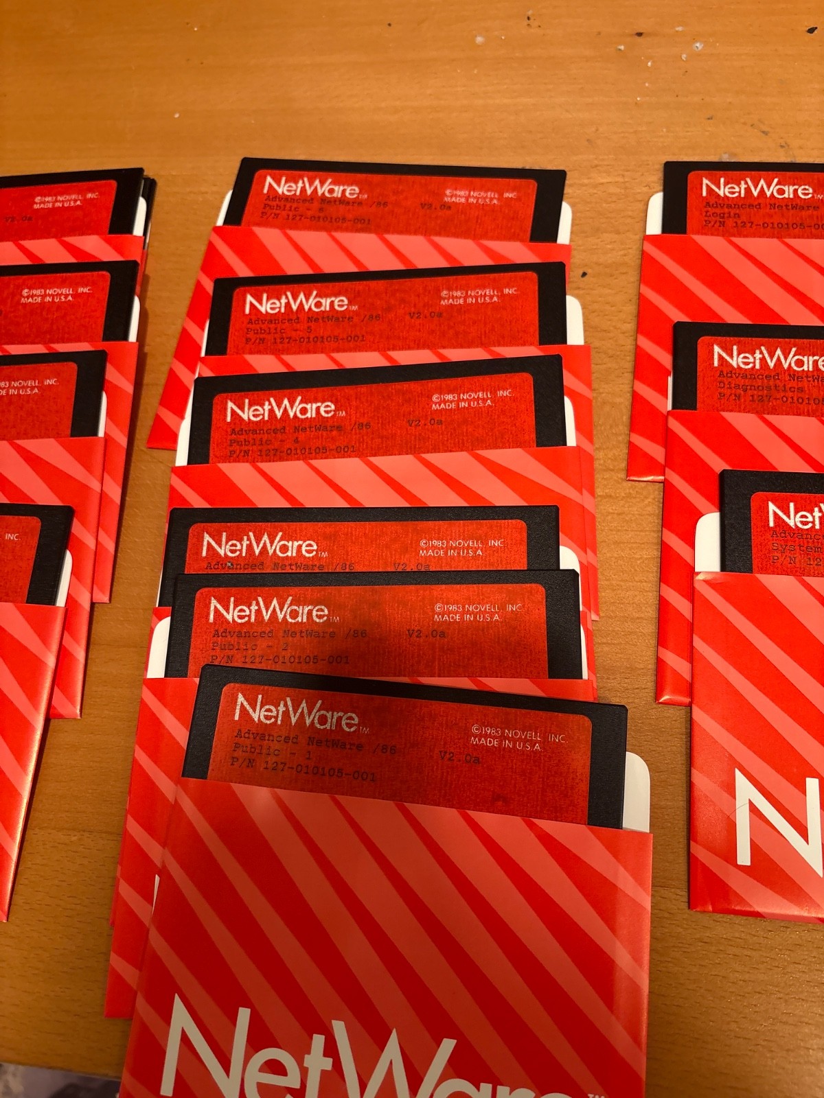 Rare Novell Netware , v2.0A, and more 5.25”. Lots of Disks