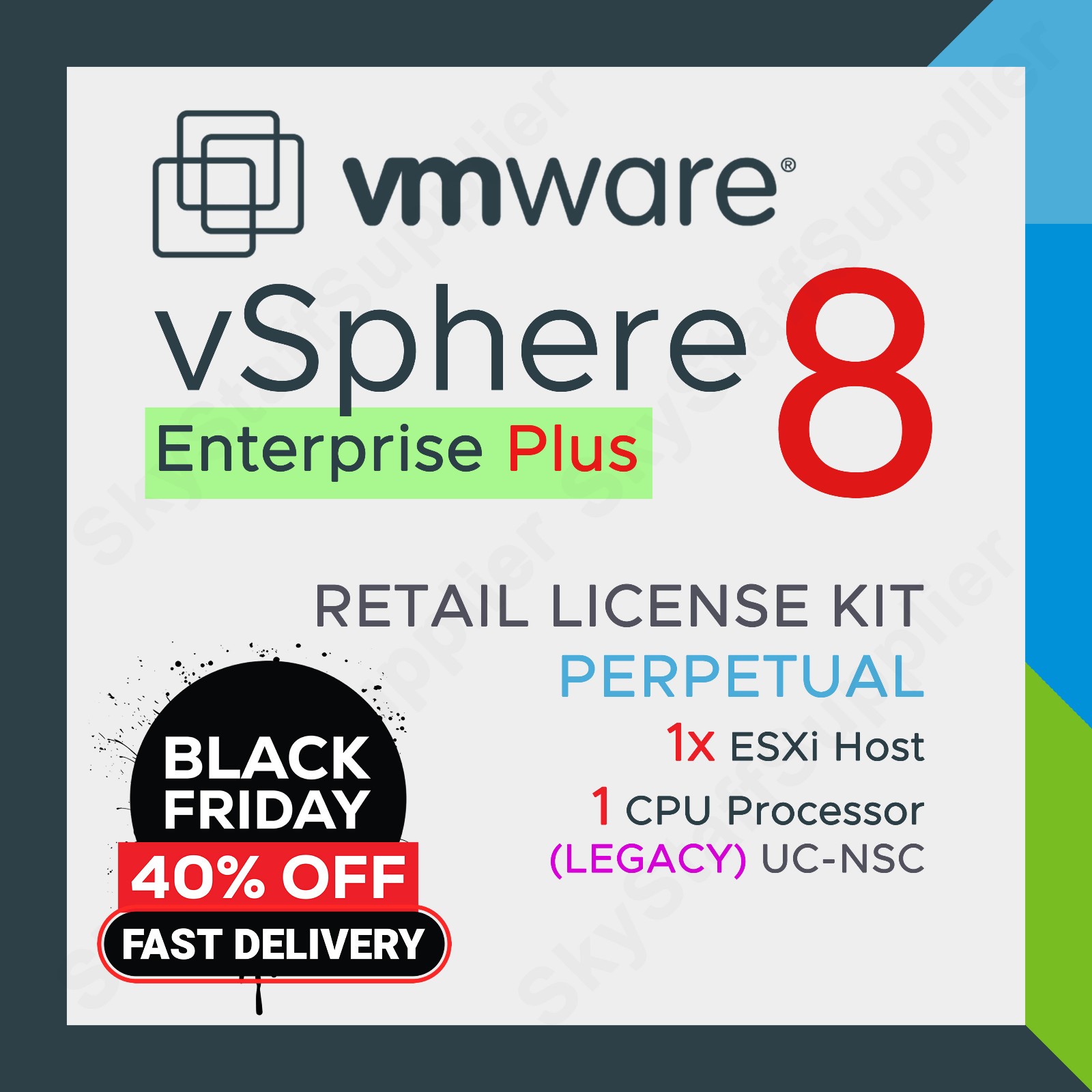 vSENT-8 EPP | Hypervisor Enterprise Plus Retail B/O License Pack