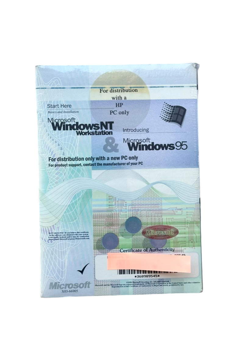 Microsoft Windows NT Workstation 4.0 1-2 Processor Edition w/ COA NEW SEALED