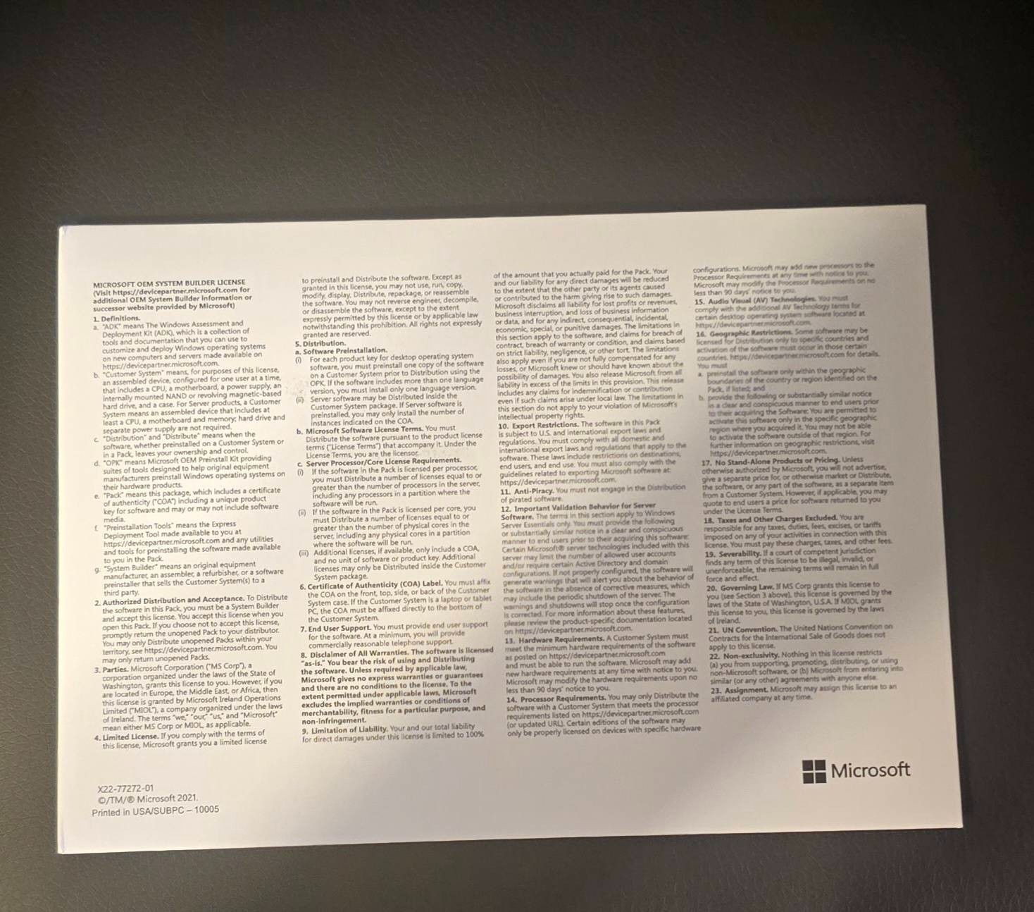 Microsoft Windows 11 Pro OEM *5-Pack*