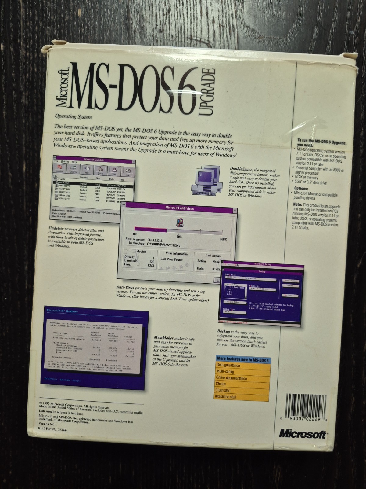 Vintage Microsoft MS DOS 6 Upgrade 3.5″ Disks Operating System