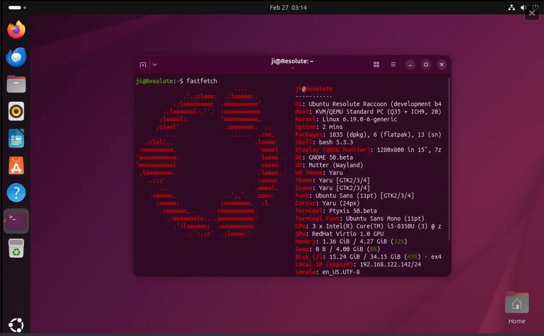 Ubuntu 26.04 LTS Desktop – Bootable DVD Installer (Released April 13th, 2026)