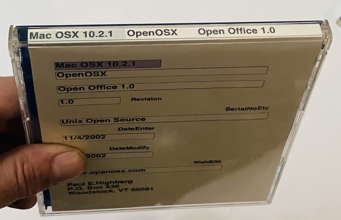 OpenOSX Mac OS X Installer 3 Disc Lot Office GIMP OpenWeb Vintage