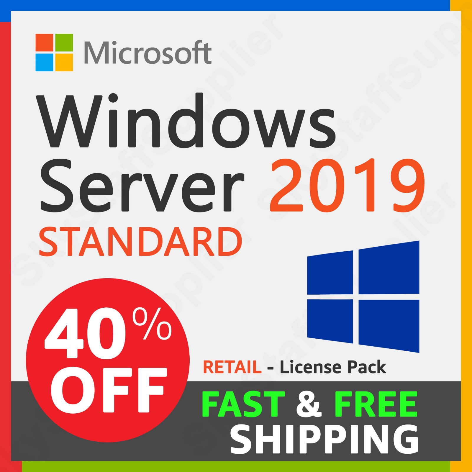 Windows Server 2019 STANDARD x64 24 CORE License Key + 10 CALs RETAIL PACK