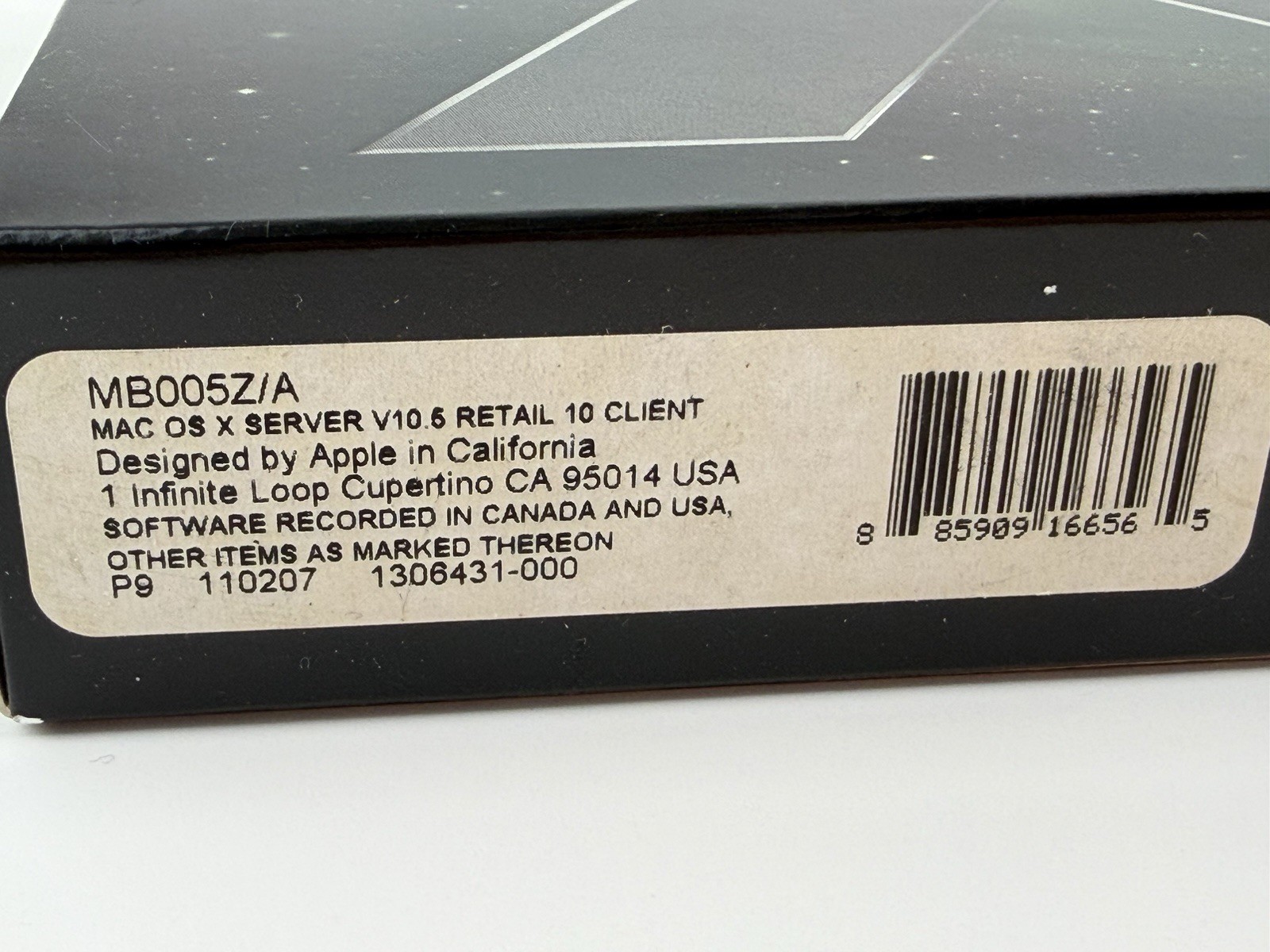 Apple Mac OS X Version 10.5 Leopard Server 10-Client License (MB005Z/A)