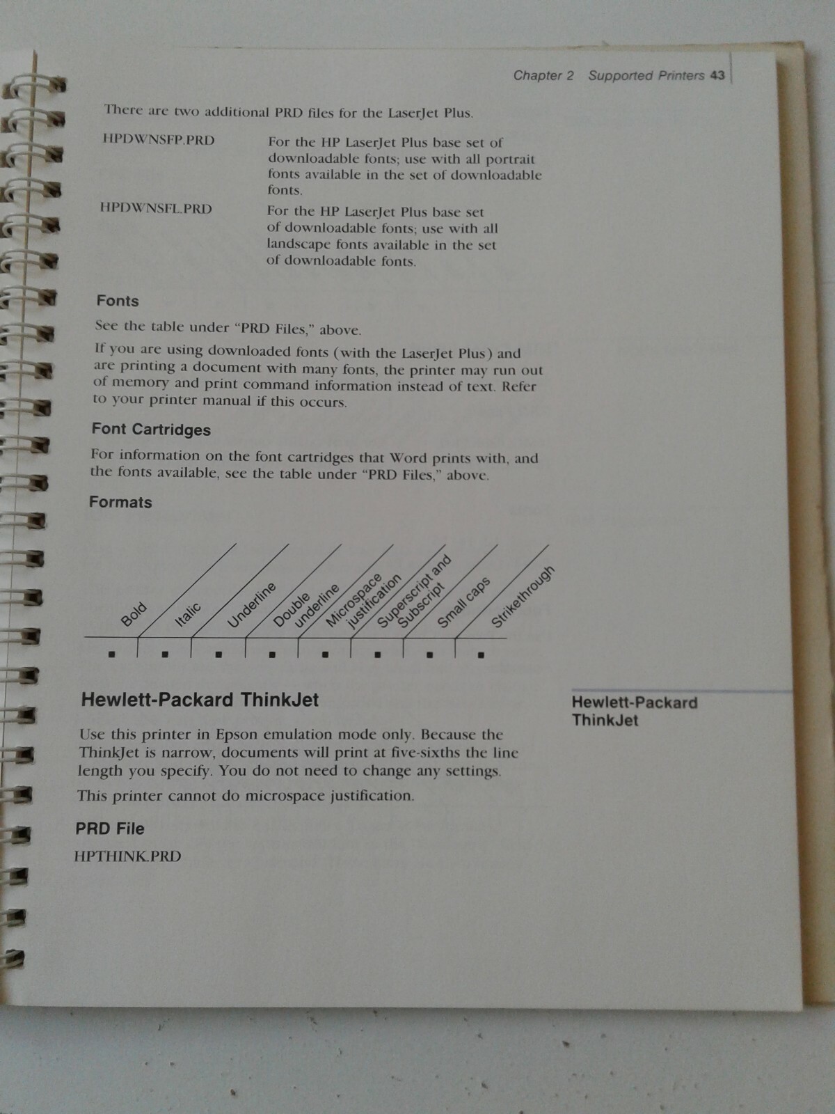 Computer Microsoft Word Word Processing Program Printer Information 1986