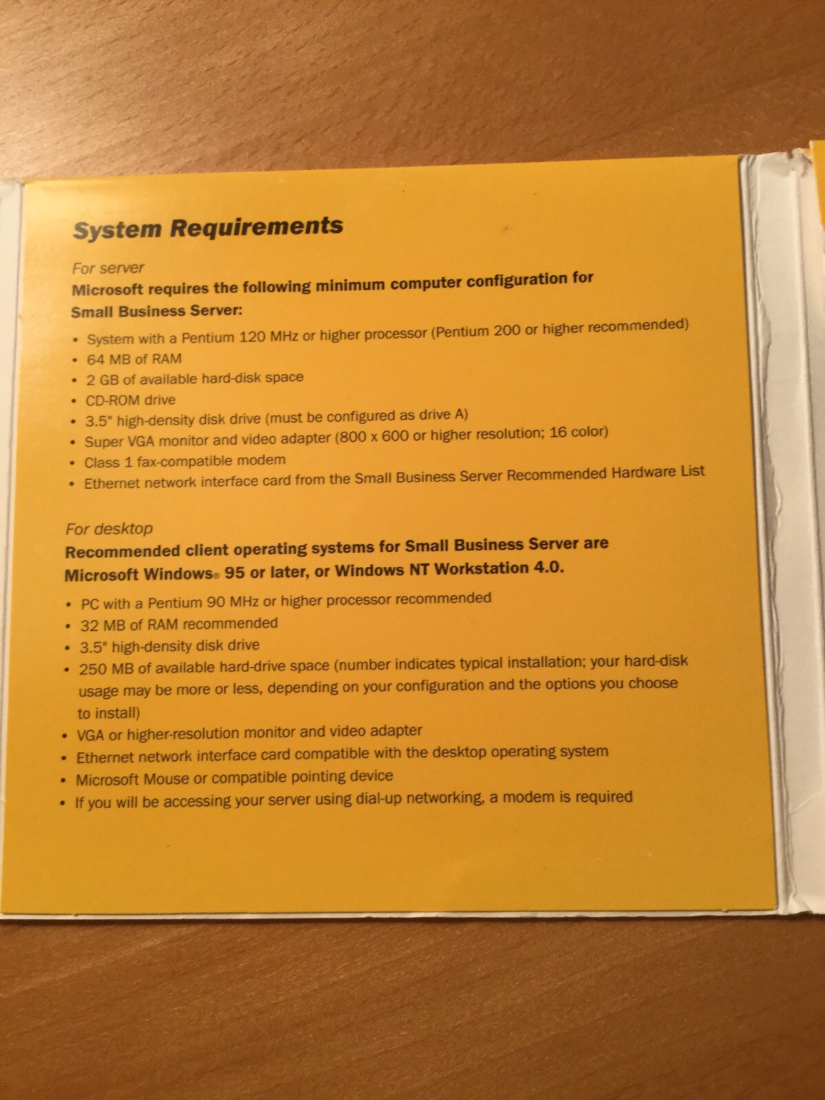Brand New Microsoft Small Business Server 4.5. 4 Cds +key