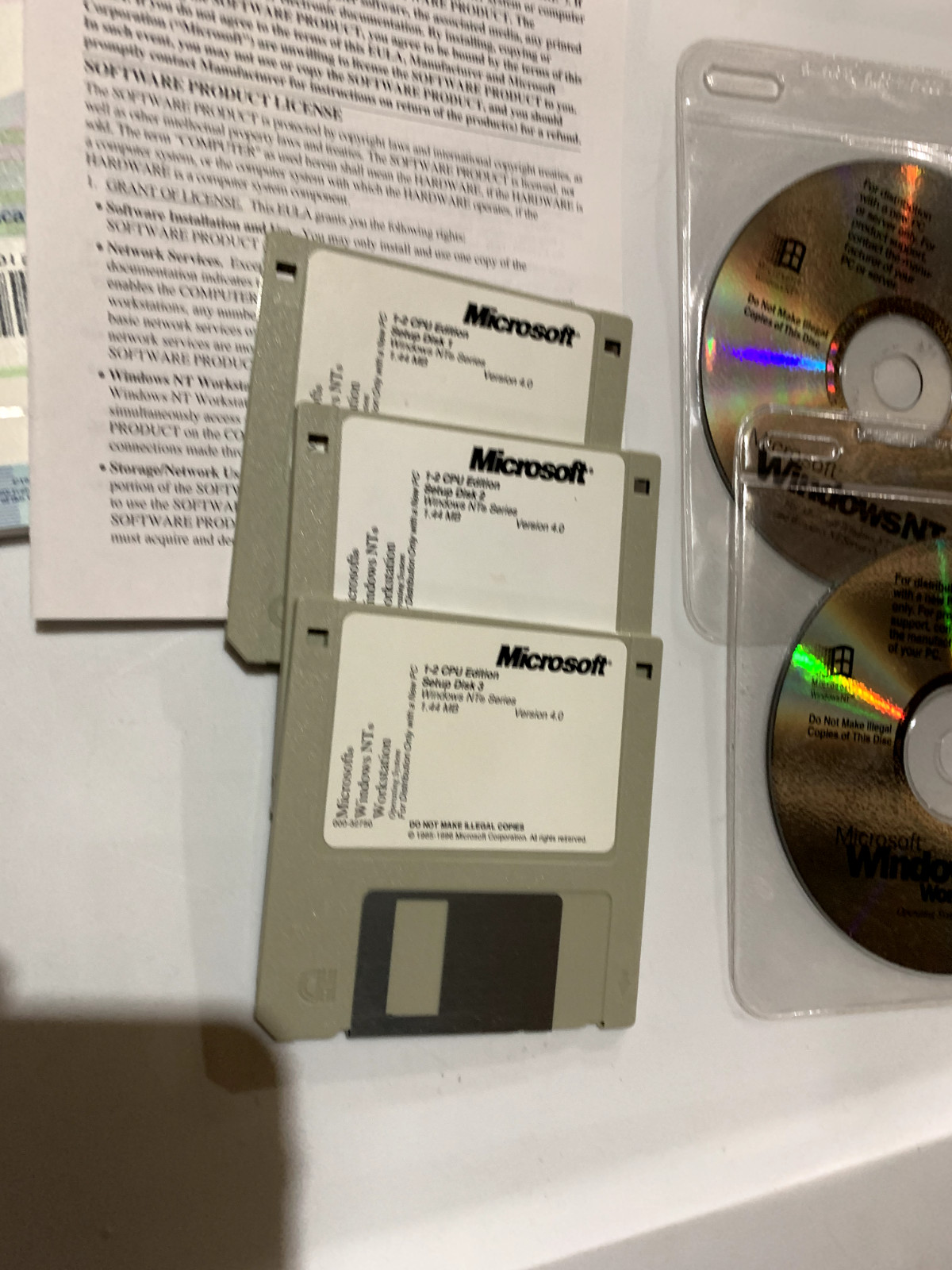 Microsoft Windows NT 4.0 Workstation With SP5 3.5 Disks and CD Vintage