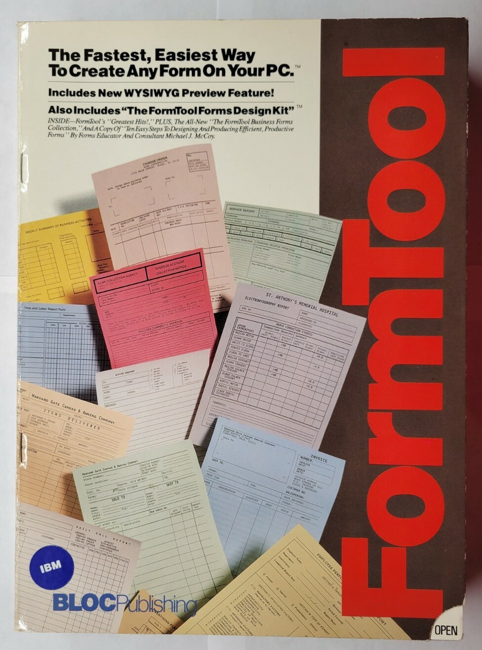 Formtool 1989 IBM PC Software 5 1/4″ Diskettes And Instruction Manuals