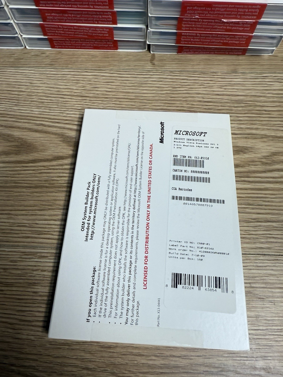 Genuine Microsoft Windows Vista Business Installation Discs (OEM) No License Key