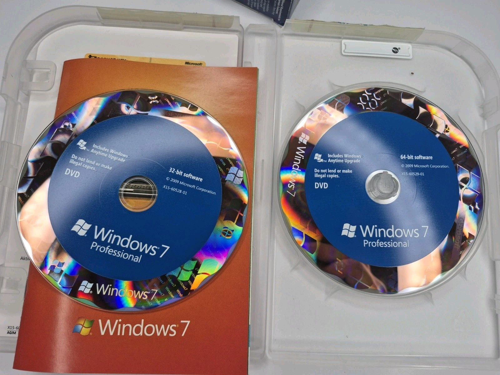 Microsoft Windows 7 Pro 32 / 64 Bit Install Disc Retail Box W/ Serial Number