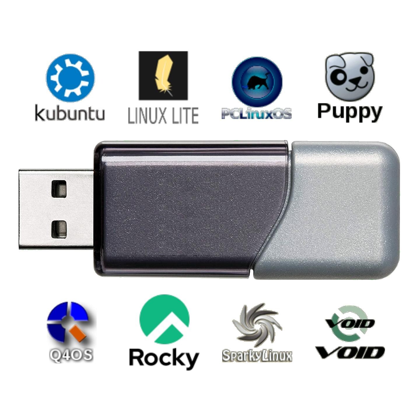 100 in 1 Linux Distro Mega Pack Collection Multiboot Live USB 512GB