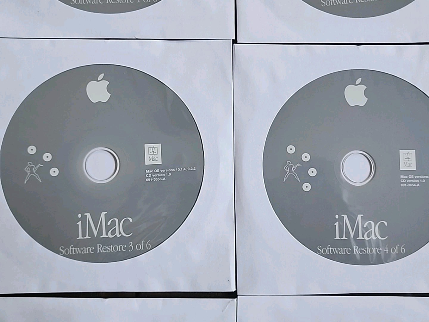 Apple iMac Software Restore CDs 1-6 10.1.4/9.2.2 + Applications – MINT
