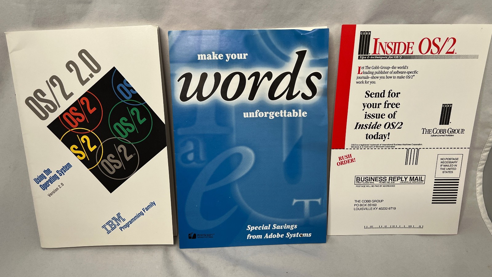 IBM OS/2 1992 Version 2.1 3.5 inch Complete Installation Diskettes and mauals
