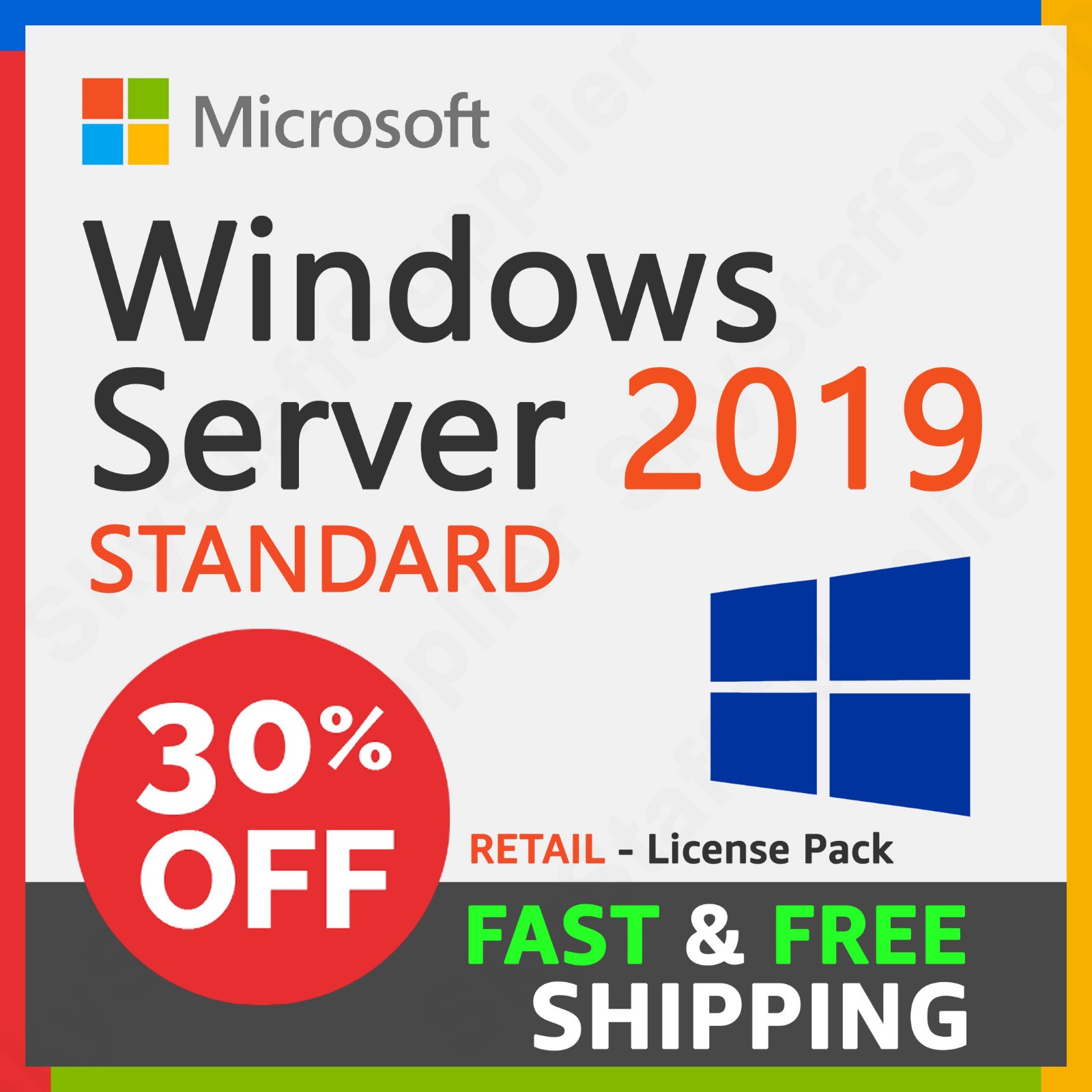 Windows Server 2019 STANDARD x64 24 CORE License Key + 10 CALs RETAIL PACK