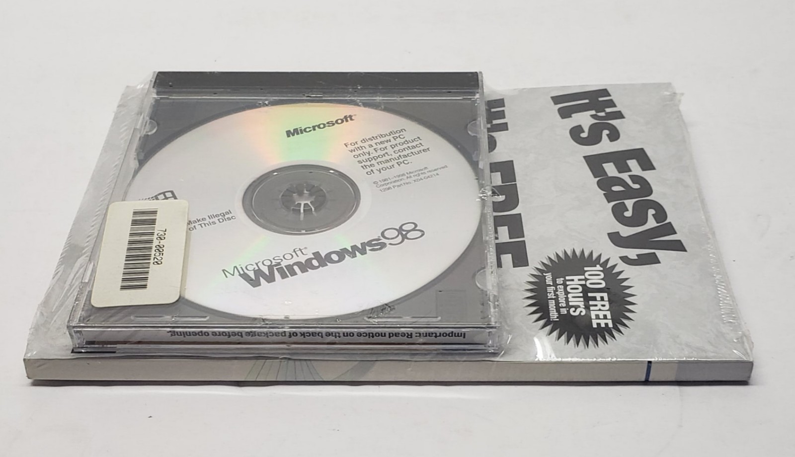 Microsoft Windows 98 Edition CD, Manual SEALED