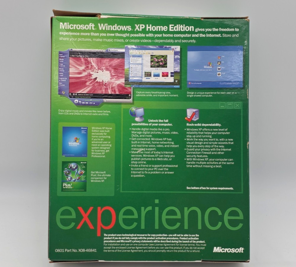 Microsoft Windows XP Home Edition Upgrade 2002 With Product Key Code