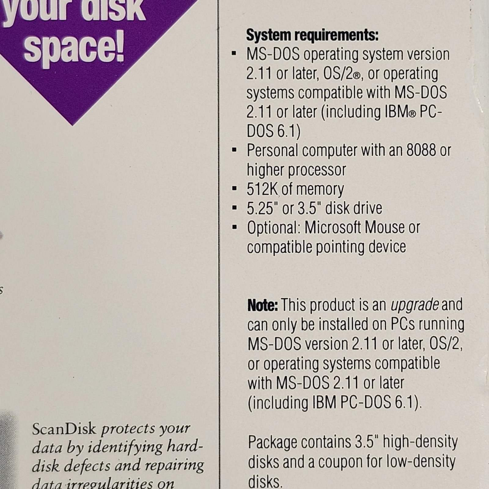 Microsoft MS DOS 6 and 6.22 Upgrade VTG Operating System Software 3.5 Disks Plus