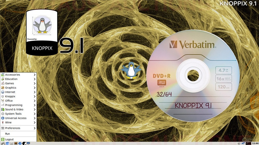 KNOPPIX 9.1 LINUX INSTALL & LIVE DVD