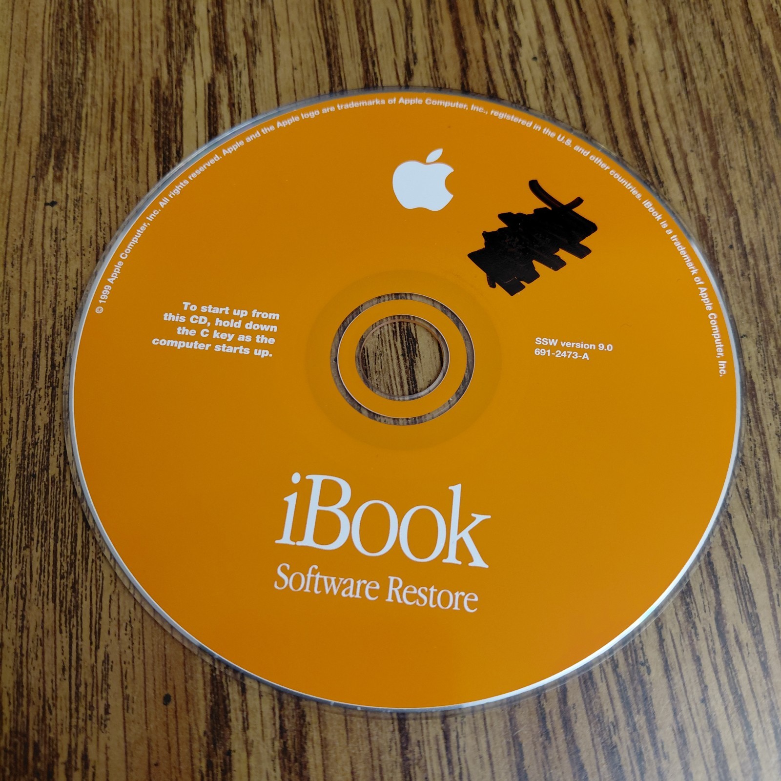 Apple Mac iBook Software Restore SSW Version 9.0 691-2473-A 1999 Disc Only