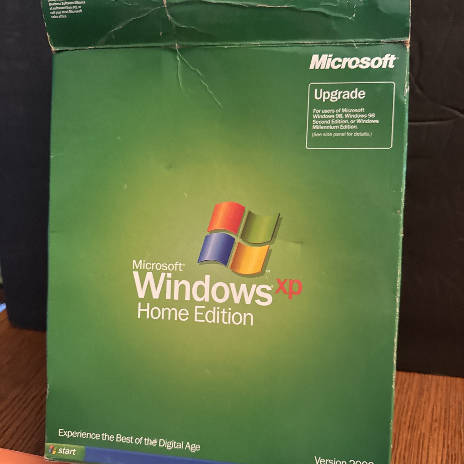 Vintage 2002 Microsoft Windows XP Home Edition Upgrade CD SP1 Retail Box USA