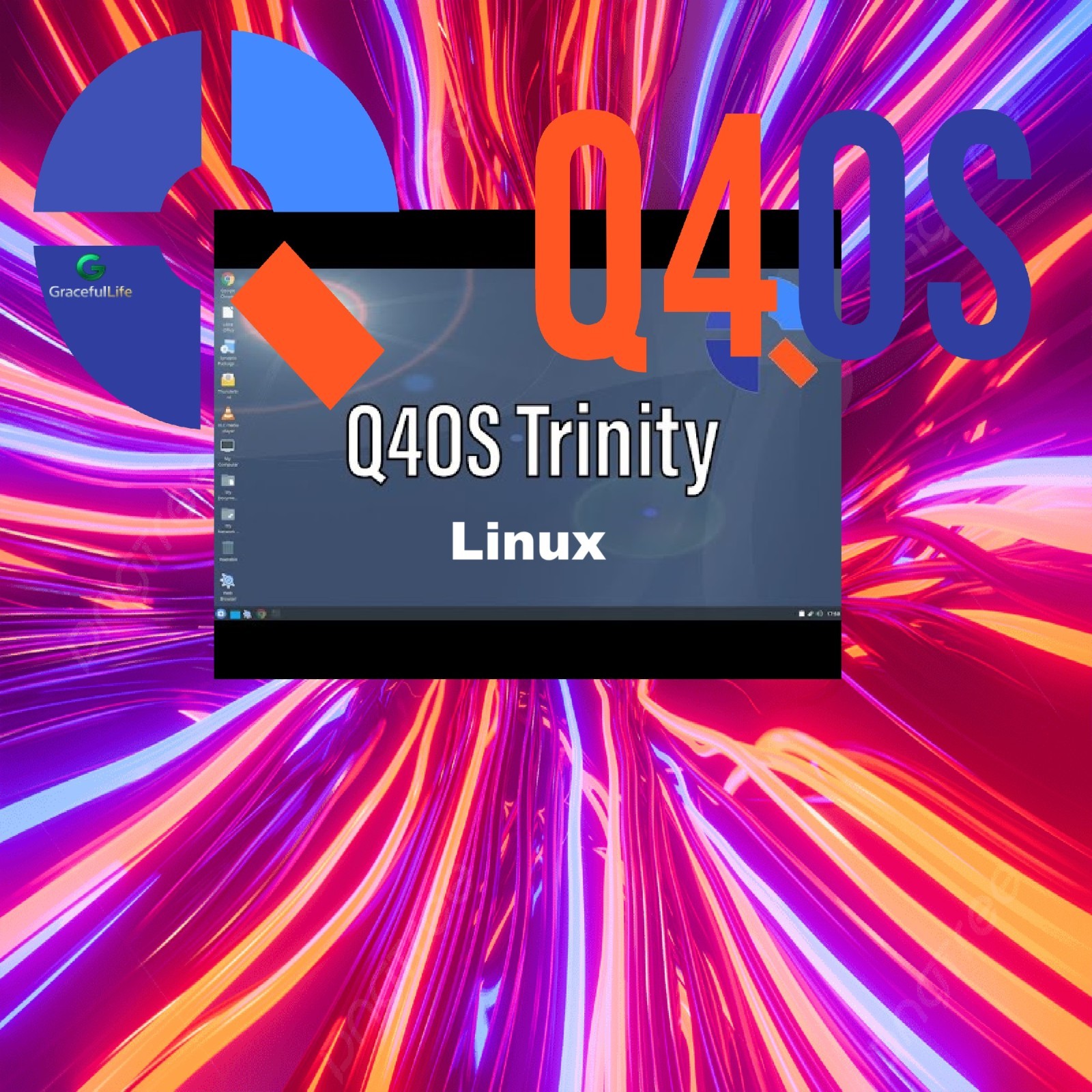 Q4OS (Trinity Edition) Linux 64-Bit Live Install Boot Software ~ 2025 edition