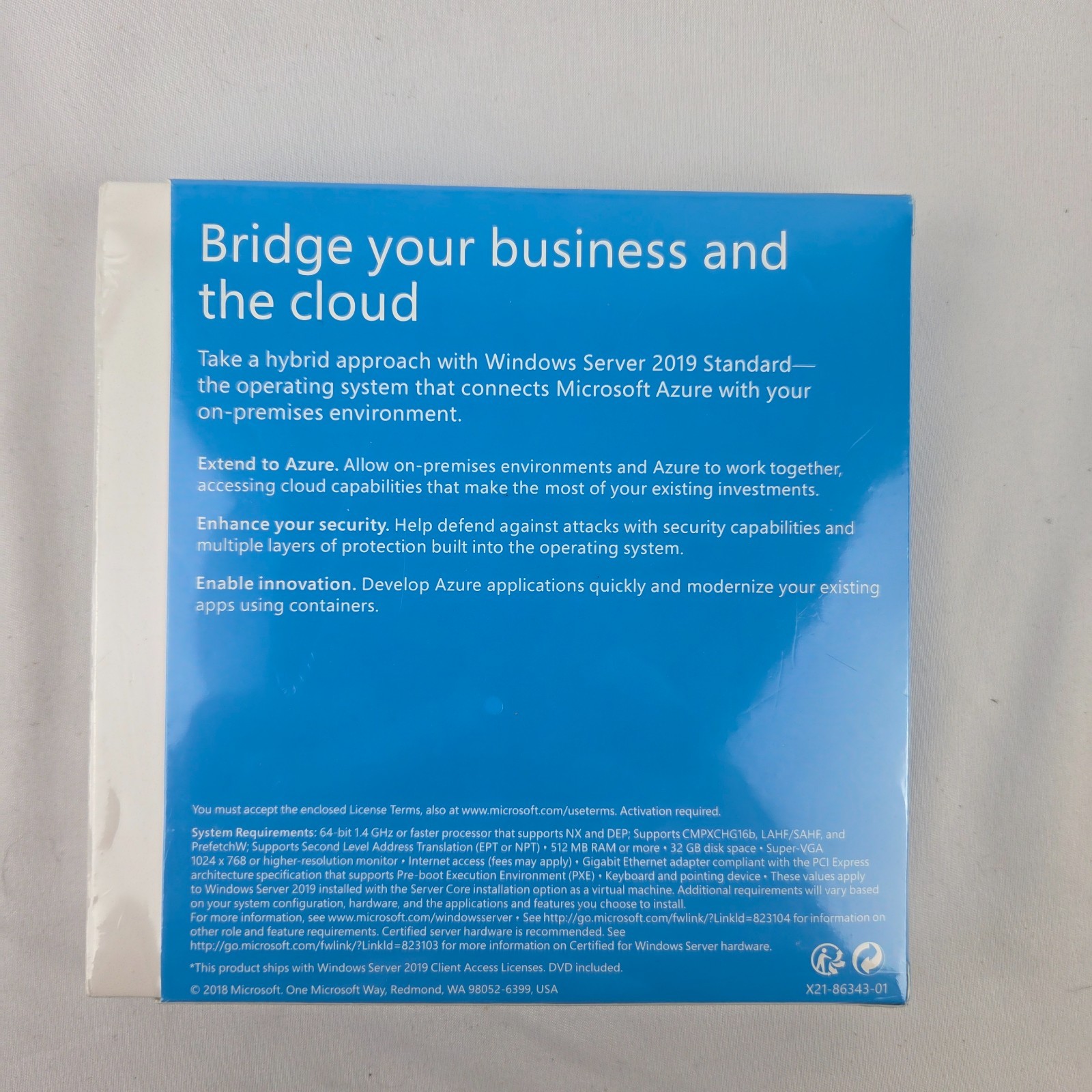 Microsoft Windows Server 2019 STANDARD License 5 Client Access BRAND NEW PACK