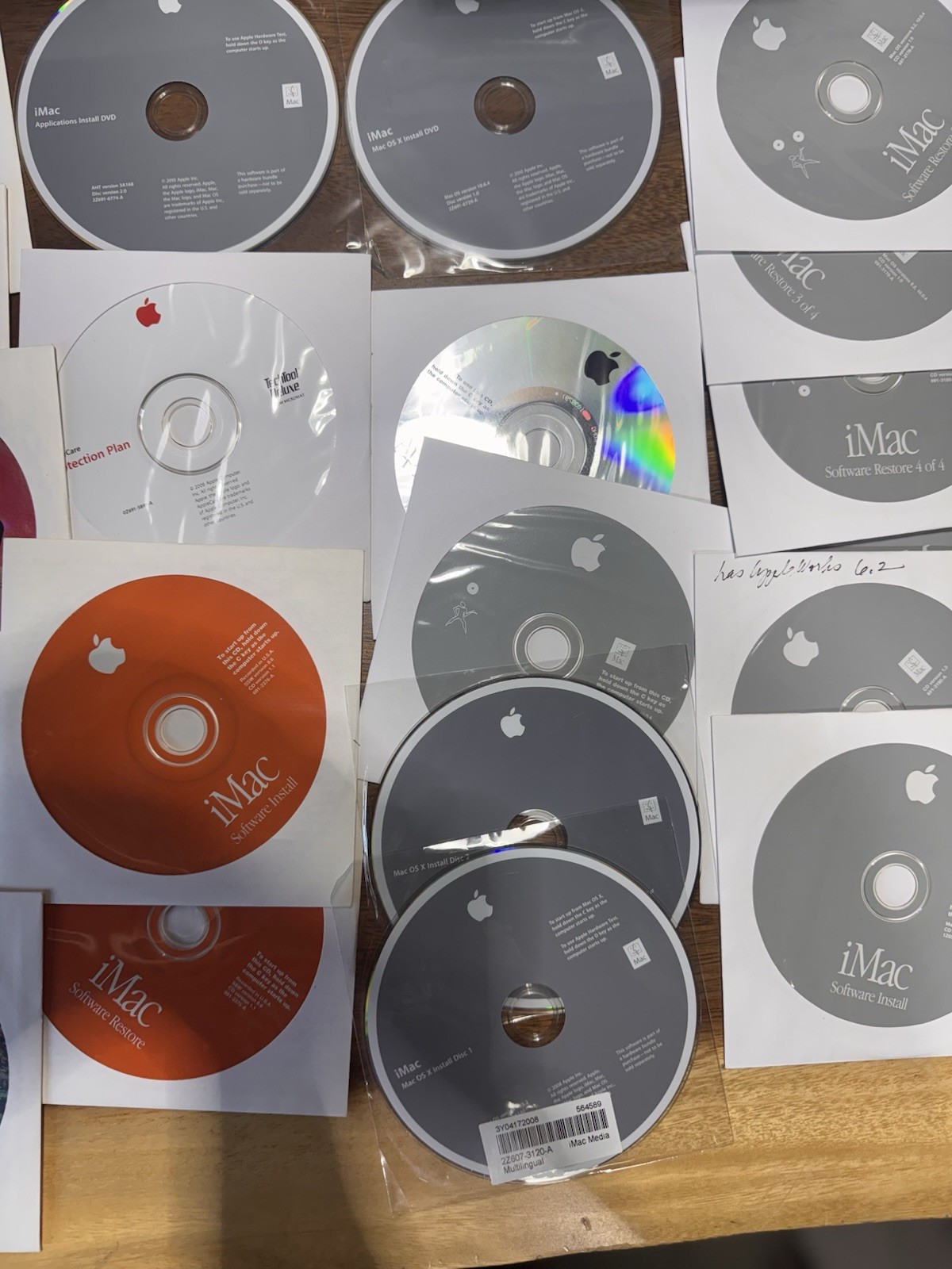 Vintage Apple Mac Software Lot iWork iLife AppleWorks OS X Restore DVD CDs