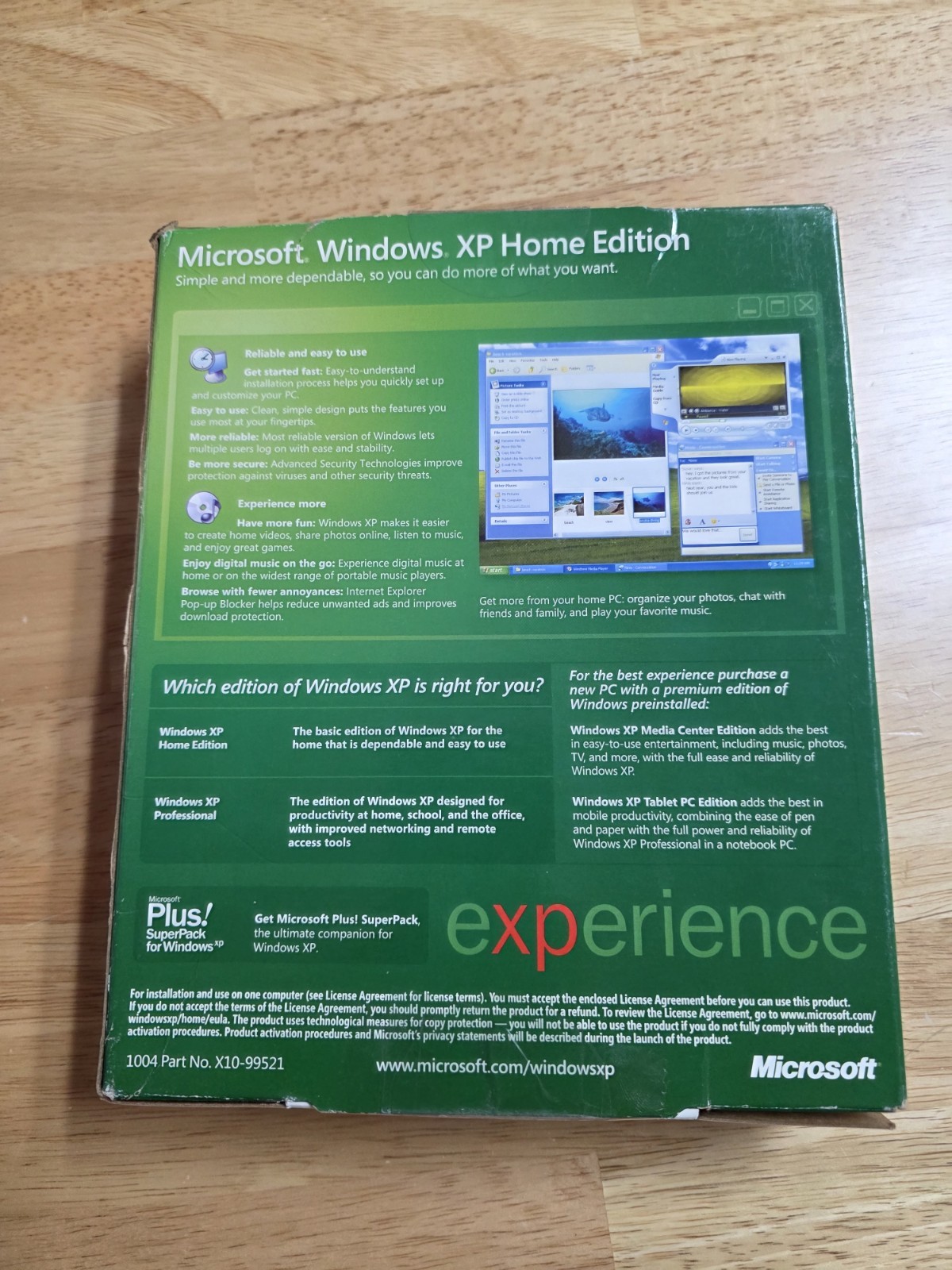 Microsoft Windows XP Home Edition Upgrade With Product Key